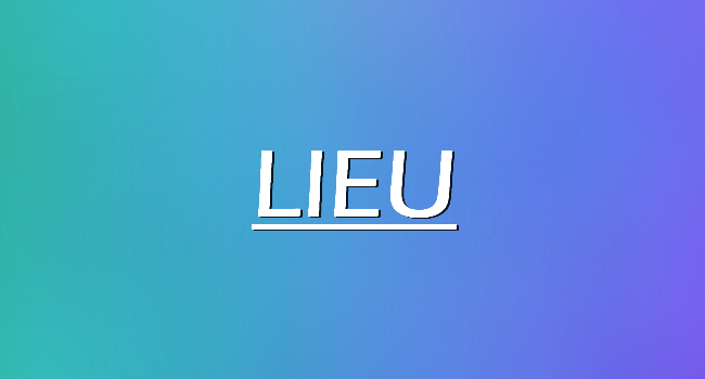 Le lieu